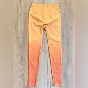 Alphalete Orange Ombré Leggings Size S